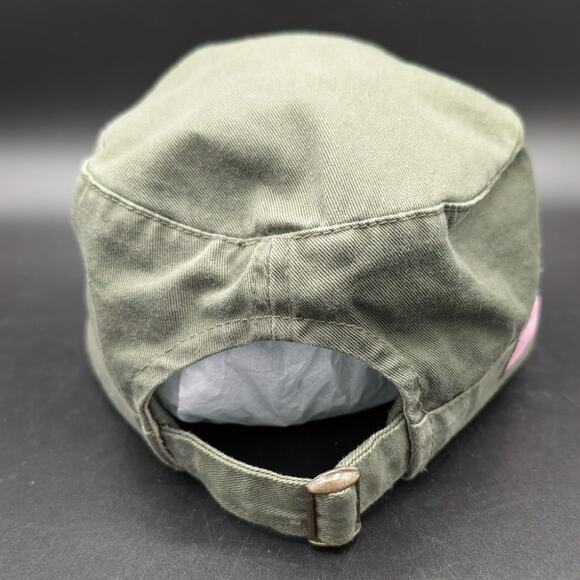 Razorbacks Hat Cap Womens Adjustable Strap Back Military Cadet Pink Green Logo - Picture 4 of 10